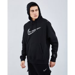 Men Hoodies - Nike Human Crafted Swoosh Over The Head - Black-Black-Black