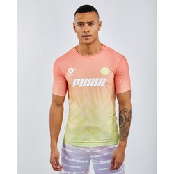 Men T-Shirts - Puma Xbu All Over Print Graphic - Orange-Orange