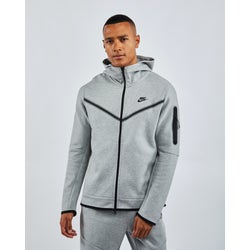 Men Hoodies - Nike Tech Fleece Windrunner Full-Zip Hoodie - Dark Grey Heather