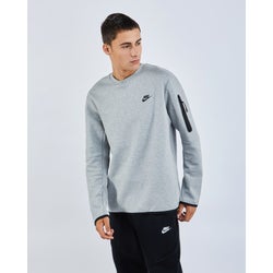 Men Sweatshirts - Nike Tech Fleece - Grey-Grey