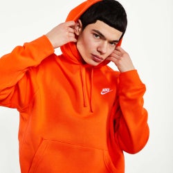 Men Hoodies - Nike Club Over The Head - Orange-Orange
