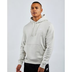 Men Hoodies - Nike Club Over The Head - Light Bone-Brown-White