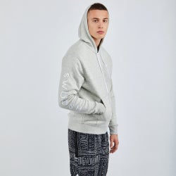 Men Hoodies - Nike Swoosh Fleece Full Zip - Grey-Grey
