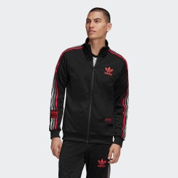Men Track Tops - adidas Chile 20 - Black-Red-Black
