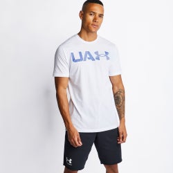 Men T-Shirts - Under Armour Shortsleeve - White-Black