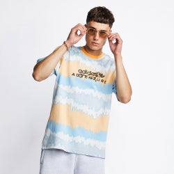Men T-Shirts - adidas Adicolor Shortsleeve - Hazy Orange-Multicolor
