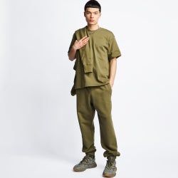 Men T-Shirts - adidas Pharrell Williams Basics - Olive Cargo-Olive Cargo