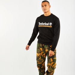 Men Sweatshirts - Timberland Survivalist Crew Neck - Black-Black