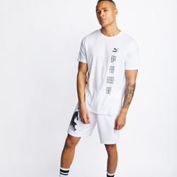 Men T-Shirts - Puma Tattow Shortsleeve - White-White