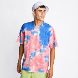 Men T-Shirts - Nike Sportswear Tie-dye - White-Lt Fusion Red-Signal Blu