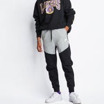 Black-Dk Grey Heather-White