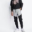 Nike Tech Fleece - Homme Pantalons Black-Dk Grey Heather-White