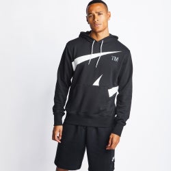 Men Hoodies - Nike Swoosh - Black-White