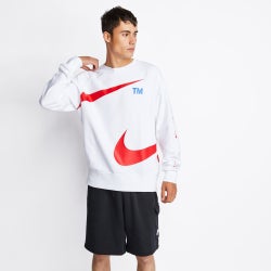 Men Sweatshirts - Nike Swoosh - White-University Red