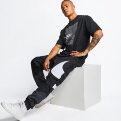 Men Pants - Nike Swoosh - Black-Anthracite-White