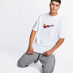 Men T-Shirts - Jordan Jumpman - White-Gym Red-(Gym Red)