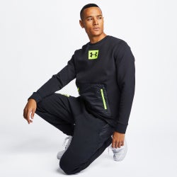 Men Sweatshirts - Under Armour Crew Neck - Black-Black
