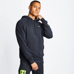 Men Hoodies - Under Armour Rival Fleece Over The Head Hoody - Black-Black-Onyx White