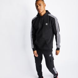 Men Hoodies - adidas Adicolor 3-Stripes Over The Head - Black-Black