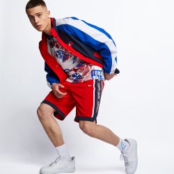 Men Shorts - Tommy Jeans Bball Shorts - Deep Crimson-Deep Crimson