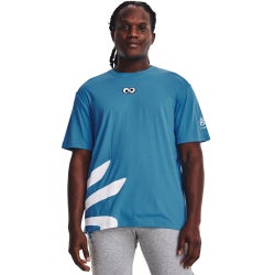 Men T-Shirts - Under Armour Curry - Radar Blue-White
