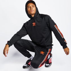 Men Hoodies - adidas Chile 20 Pullover Hoodie - Black-Red-Grey