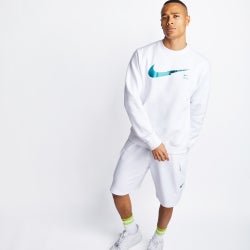 Men Sweatshirts - Nike T100 Crew Neck - White-White