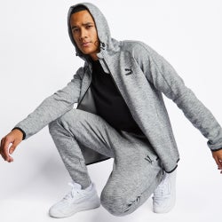 Men Pants - Puma Evotec Cuffed - Medium Gray Heather-Medium Gray Heather