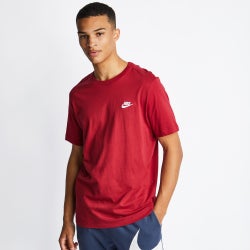 Men T-Shirts - Nike Club Shortsleeve - Pomegranate-(White)
