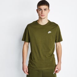 Men T-Shirts - Nike Club Shortsleeve - Rough Green-(White)