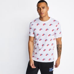 Men T-Shirts - Nike Sportswear Shortsleeve - White-White