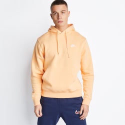 Men Hoodies - Nike Club Over The Head - Orange Chalk-Orange Chalk-(Whi
