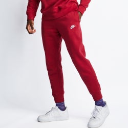 Men Pants - Nike Club Cuffed - Pomegranate-Pomegranate-White