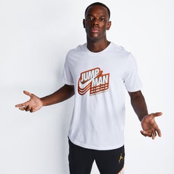 Men T-Shirts - Jordan Gift Giving - White-Metallic Gold