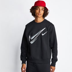 Men Sweatshirts - Nike Crew Neck - Black-Black