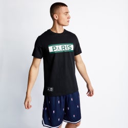 Men T-Shirts - Jordan Psg - Black-Noble Green