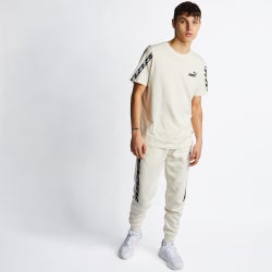 Men T-Shirts - Puma Power Tape Shortsleeve - Ivory Glow-Ivory Glow