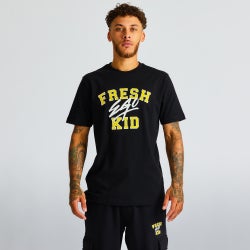 Men T-Shirts - Fresh Ego Kid Varsity Tee - Black-Black