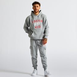 Homme Hoodies - Fresh Ego Kid Varsity Hoody - Grey-Grey