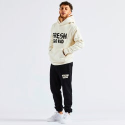 Men Hoodies - Fresh Ego Kid Bel Air Boucle Hoody - Ecru-Ecru