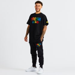 Men Pants - Fresh Ego Kid Bel Air Boucle Jogger - Black-Black