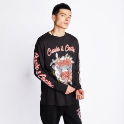 Men T-Shirts - Crooks&Castles Rebellion For Change Longsleeve - Black-Black