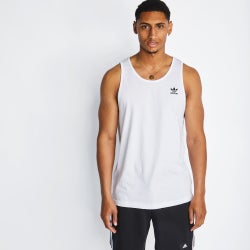 Men T-Shirts - adidas Ess Tank - White-Black