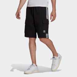 Men Pants - adidas 3 Stripe Cargo Short - Black-White