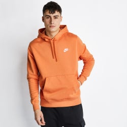 Men Hoodies - Nike Club - Hot Curry-Hot Curry-White