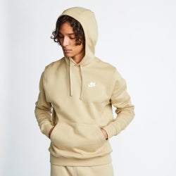Men Hoodies - Nike Club - Limestone-Limestone-White