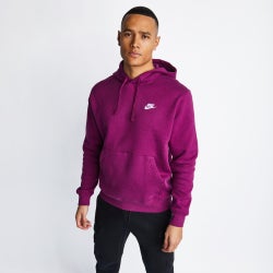 Men Hoodies - Nike Club - Sangria-Sangria-White