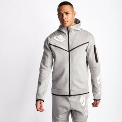 Men Hoodies - Nike Tech Fleece Gpx Full-zip Hoody - Dk Grey Heather-White