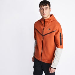 Men Hoodies - Nike Tech  Full-zip Hoody - Burnt Sunrise-Light Bone-Blac