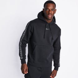 Men Hoodies - Nike Repeat  Over The Head Hoody - Black-Black-Iron Grey